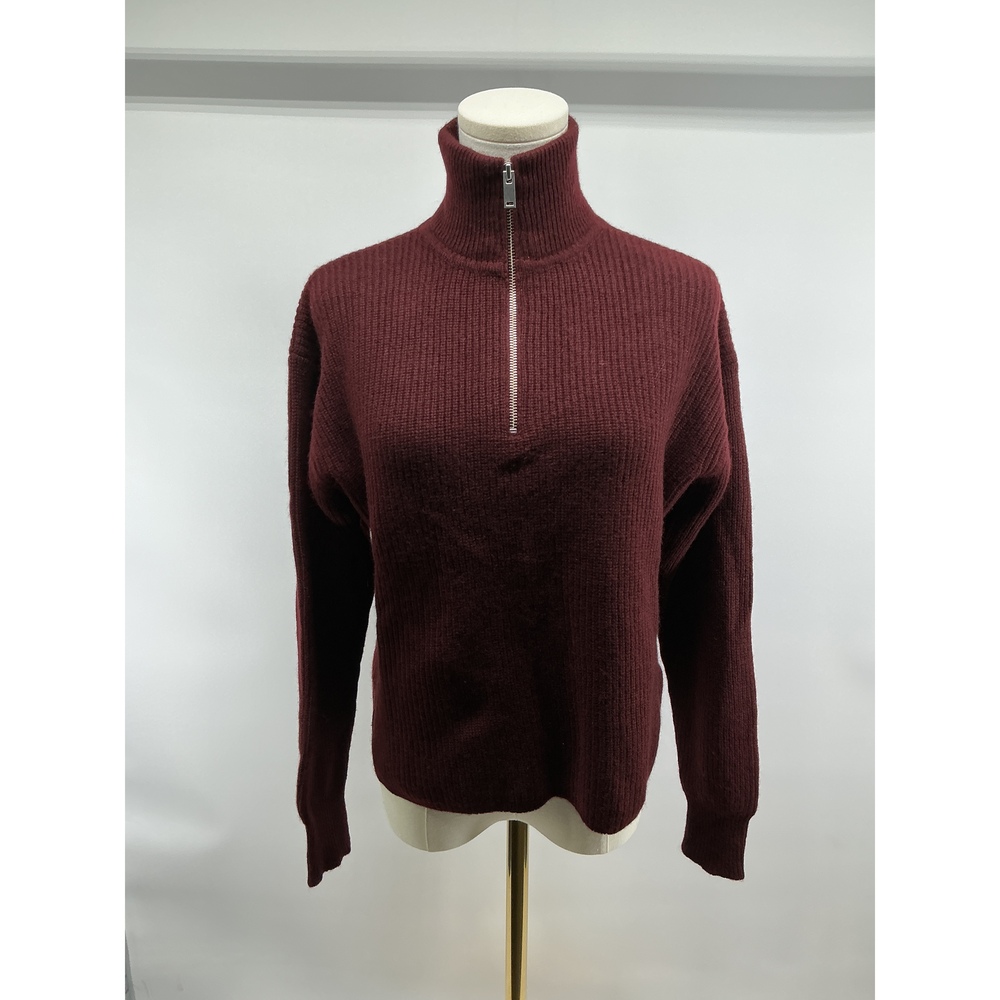 Mongolian Cashmere Fisherman Quarter Zip Sweater